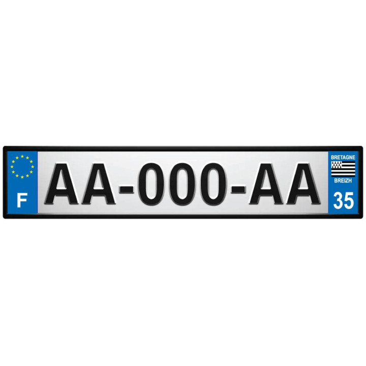 64 Pau logo sticker plate registration city