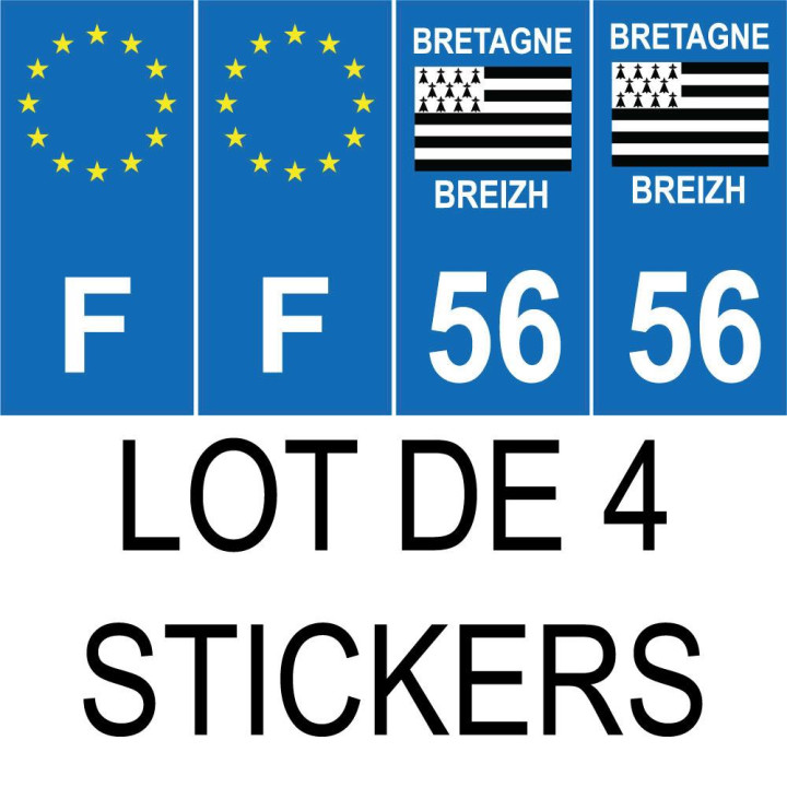 64 Pau logo sticker plate registration city