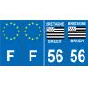 64 Pau logo sticker plate registration city