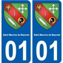 01 Saint-Maurice-de-Beynost ville autocollant plaque sticker