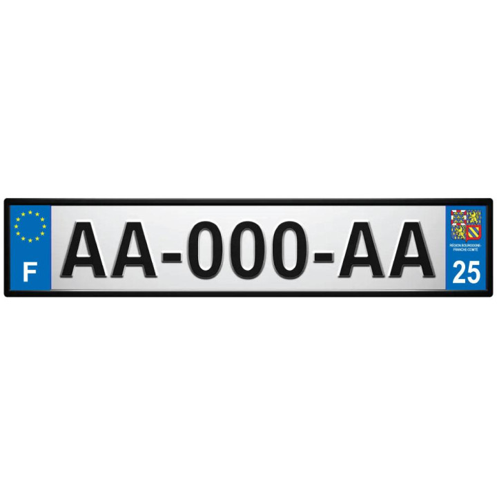 64 Pau logo sticker plate registration city