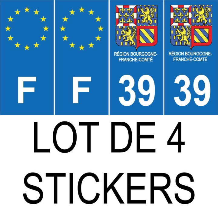64 Pau logo sticker plate registration city