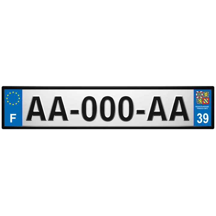 64 Pau logo sticker plate registration city
