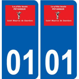 01 Saint-Maurice-de-Gourdans logo ville autocollant plaque sticker