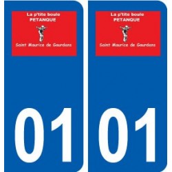 01 Saint-Maurice-de-Gourdans logo ville autocollant plaque sticker