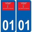 01 Saint-Maurice-de-Gourdans logo ville autocollant plaque sticker