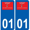 01 Saint-Maurice-de-Gourdans logo ville autocollant plaque sticker