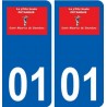 01 Saint-Maurice-de-Gourdans logo ville autocollant plaque sticker