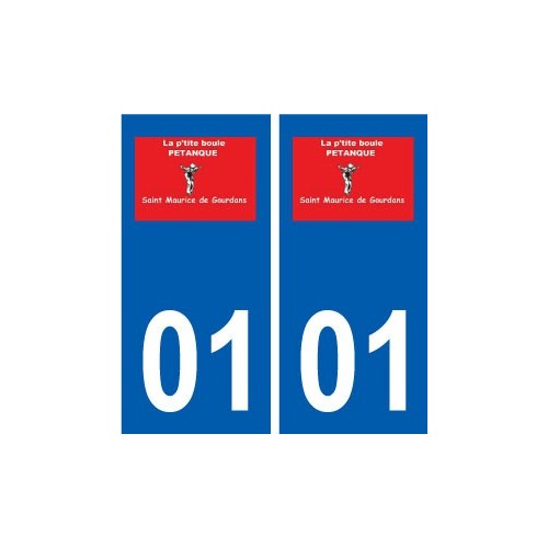 01 Saint-Maurice-de-Gourdans logo ville autocollant plaque sticker