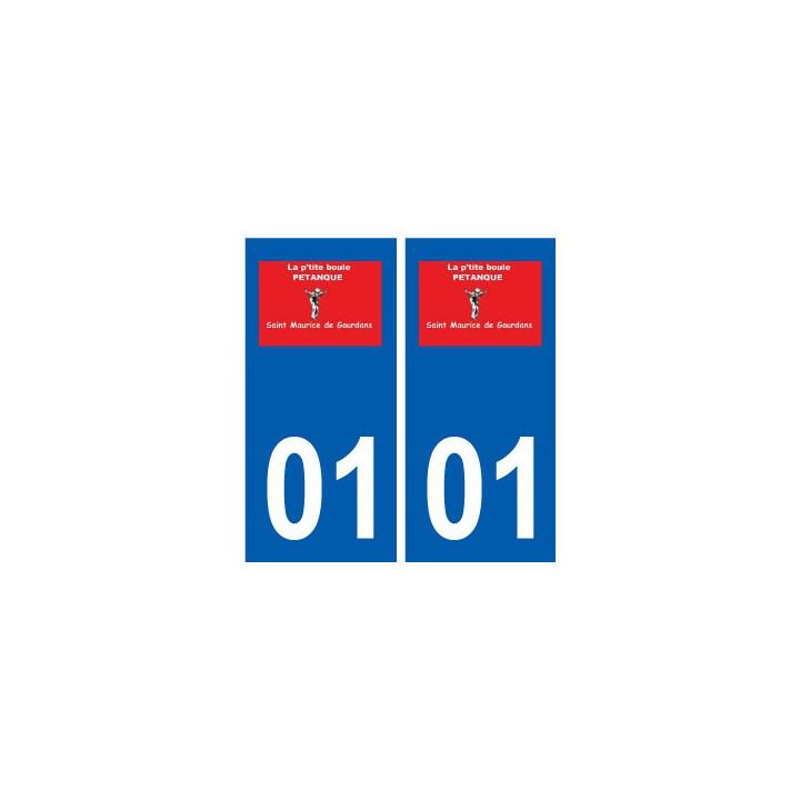01 Saint-Maurice-de-Gourdans logo ville autocollant plaque sticker
