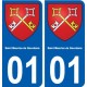 01 Saint-Maurice-de-Gourdans ville autocollant plaque sticker