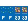 64 Pau logotipo de la etiqueta engomada de la placa de registro de la ciudad