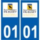 01 Saint-Rambert-en-Bugey logo ville autocollant plaque sticker