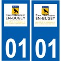 01 Saint-Rambert-en-Bugey logo ville autocollant plaque sticker