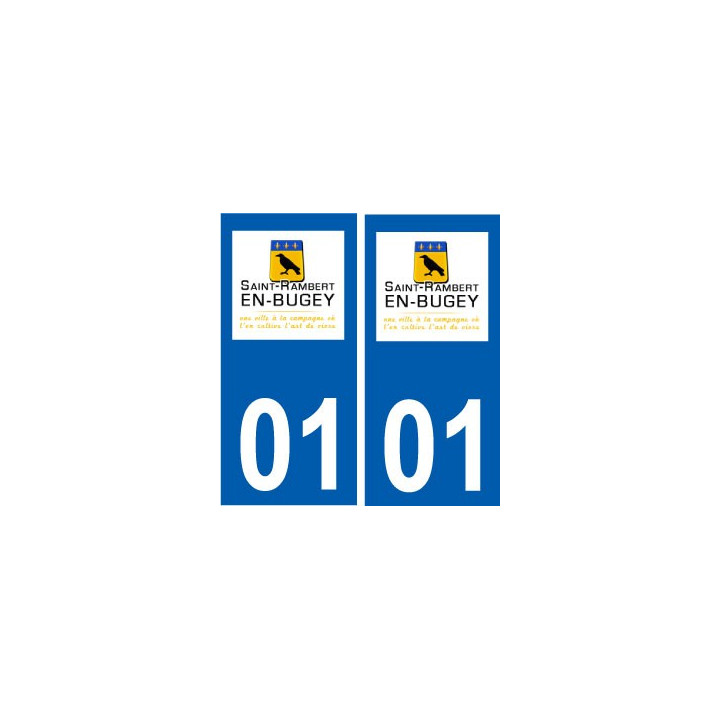 01 Saint-Rambert-en-Bugey logo ville autocollant plaque sticker