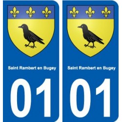 01 Saint-Rambert-en-Bugey ville autocollant plaque sticker