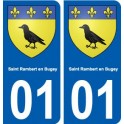 01 Saint-Rambert-en-Bugey ville autocollant plaque sticker