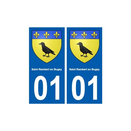 01 Saint-Rambert-en-Bugey ville autocollant plaque sticker