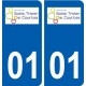 01 Saint-Trivier-de-Courtes logo ville autocollant plaque sticker