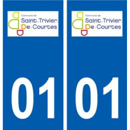 01 Saint-Trivier-de-Courtes logo ville autocollant plaque sticker