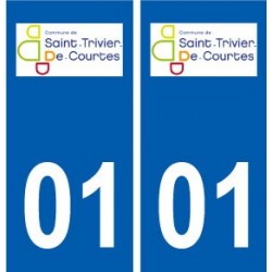 01 Saint-Trivier-de-Courtes logo ville autocollant plaque sticker