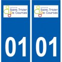 01 Saint-Trivier-de-Courtes logo ville autocollant plaque sticker