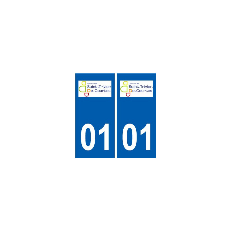 01 Saint-Trivier-de-Courtes logo ville autocollant plaque sticker