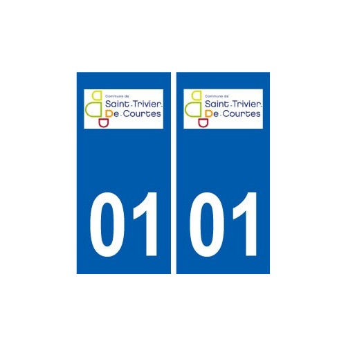 01 Saint-Trivier-de-Courtes logo ville autocollant plaque sticker