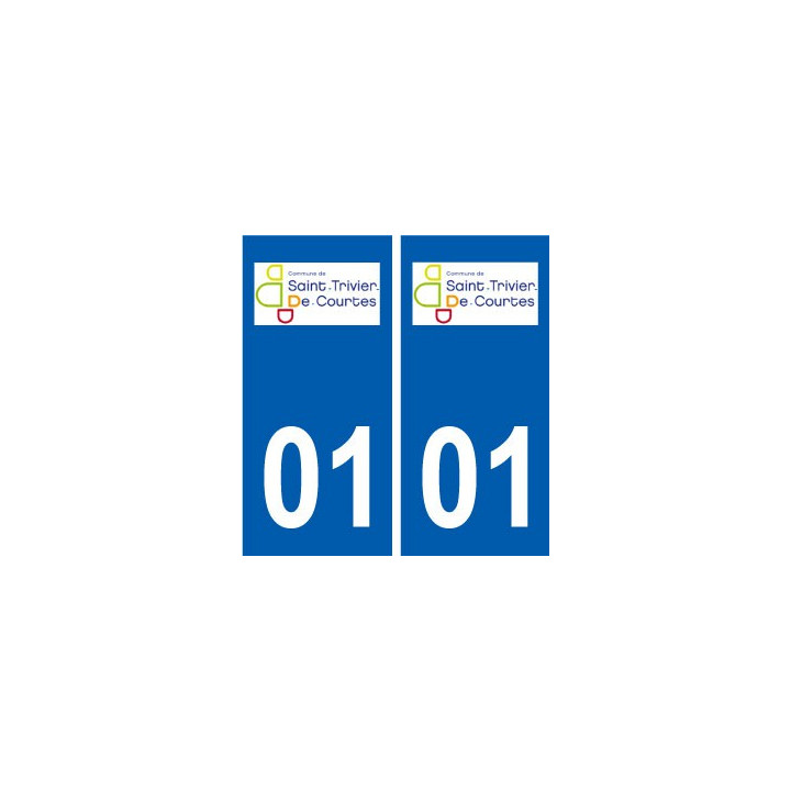 01 Saint-Trivier-de-Courtes logo ville autocollant plaque sticker