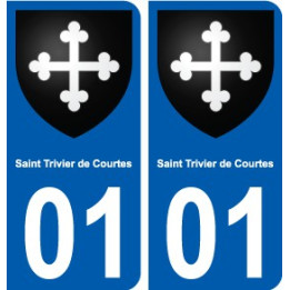01 Saint-Trivier-de-Courtes ville autocollant plaque sticker