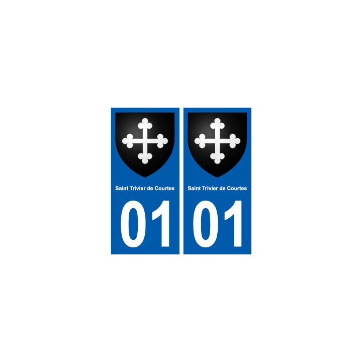 01 Saint-Trivier-de-Courtes ville autocollant plaque sticker