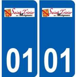 01 Saint-Trivier-sur-Moignans logo ville autocollant plaque sticker