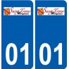 01 Saint-Trivier-sur-Moignans logo ville autocollant plaque sticker