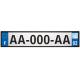 Lot de 4 autocollants bleu 02 AISNE Hauts de France - F Europe nouvelles régions immatriculation auto sticker