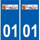 01 Saint-Trivier-sur-Moignans logo ville autocollant plaque sticker