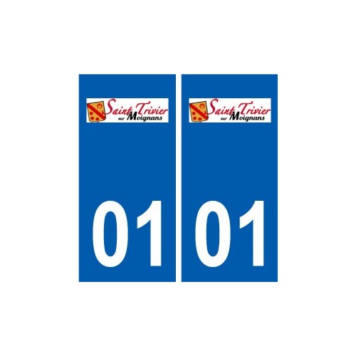 01 Saint-Trivier-sur-Moignans logo ville autocollant plaque sticker