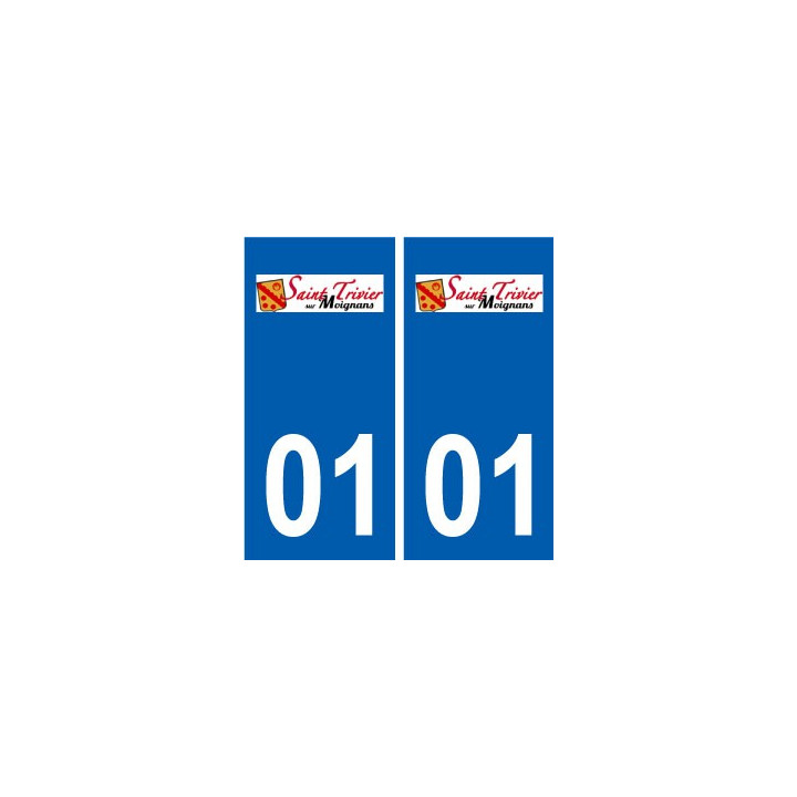 01 Saint-Trivier-sur-Moignans logo ville autocollant plaque sticker