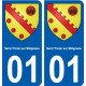 01 Saint-Trivier-sur-Moignans ville autocollant plaque sticker