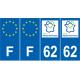 64 Pau sticker plate registration city