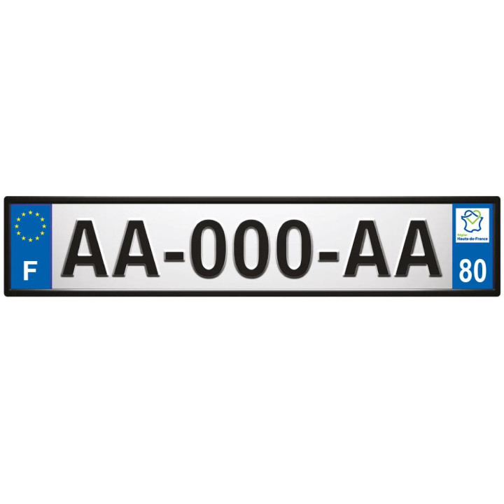 64 Pau Lot de 4 autocollants bleu 80 SOMME Hauts de France - F Europe nouvelles régions immatriculation auto sticker