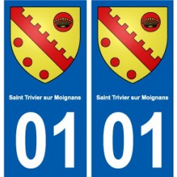 01 Saint-Trivier-sur-Moignans ville autocollant plaque sticker