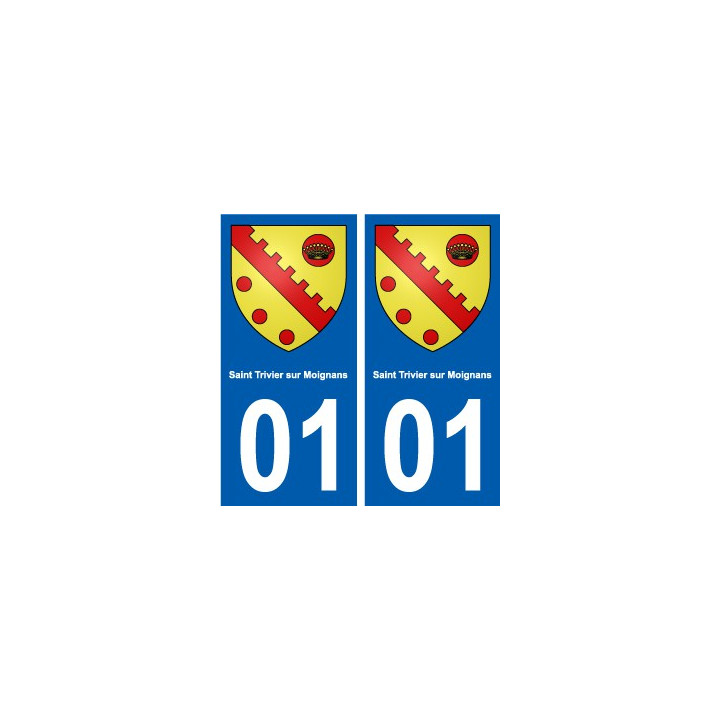 01 Saint-Trivier-sur-Moignans ville autocollant plaque sticker