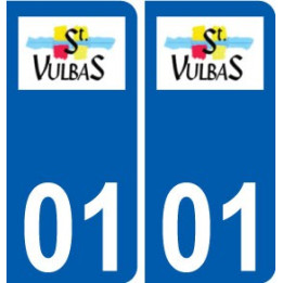 01 Saint-Vulbas logo ville autocollant plaque sticker