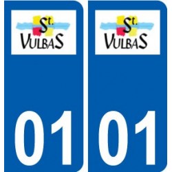 01 Saint-Vulbas logo ville autocollant plaque sticker