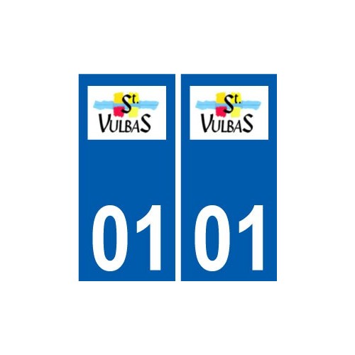 01 Saint-Vulbas logo ville autocollant plaque sticker