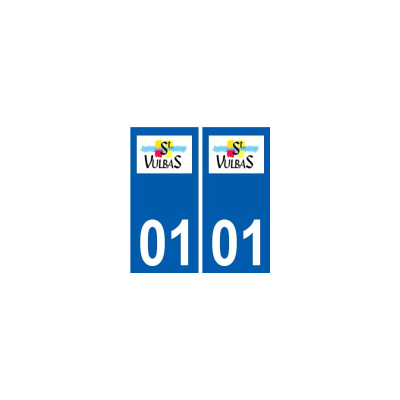 01 Saint-Vulbas logo ville autocollant plaque sticker
