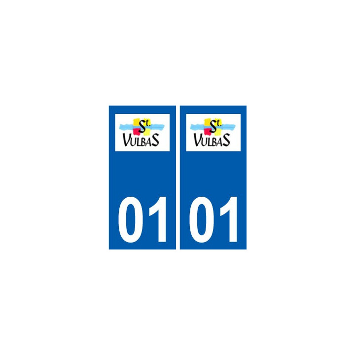 01 Saint-Vulbas logo ville autocollant plaque sticker