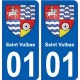 01 Saint-Vulbas ville autocollant plaque sticker