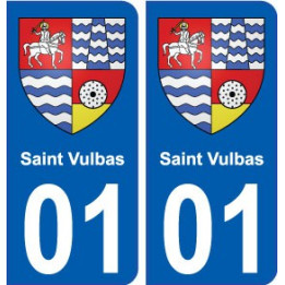 01 Saint-Vulbas ville autocollant plaque sticker