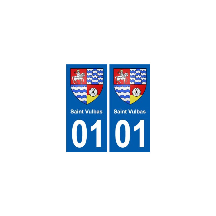01 Saint-Vulbas ville autocollant plaque sticker